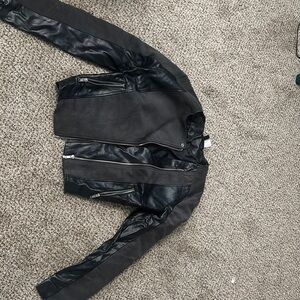 Divided Black Leather Jacket